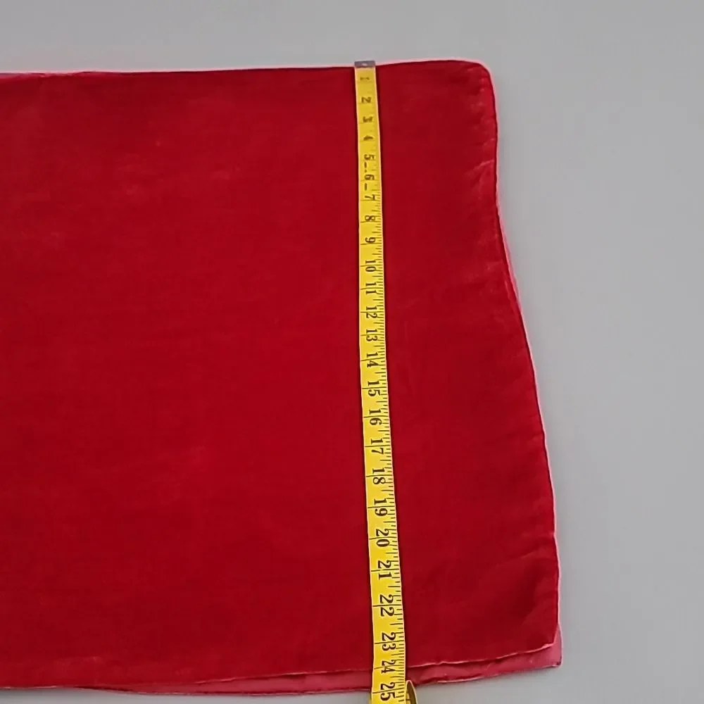 Eileen Fisher Velvet/Silk Poncho In Red Scarlet One Size
